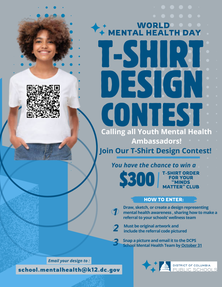 World Mental Health Day T-Shirt Design Contest for ‘Minds Matter’ Clubs